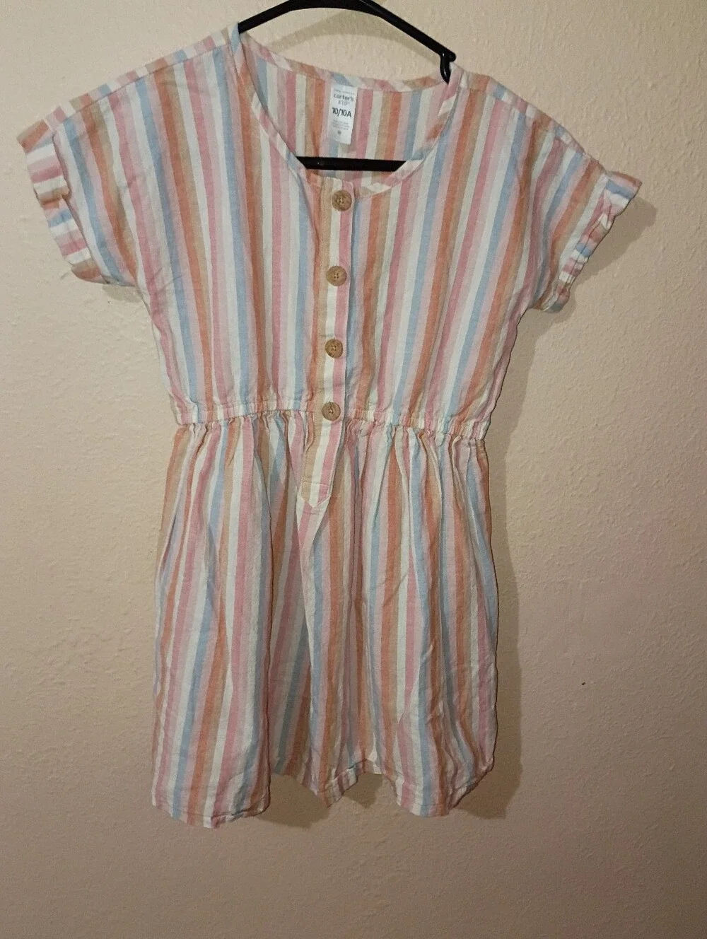 GIRLS SIZE 10 OSHKOSH LINEN BLEND BUNDLE WITH BLOUSE AND DRESS